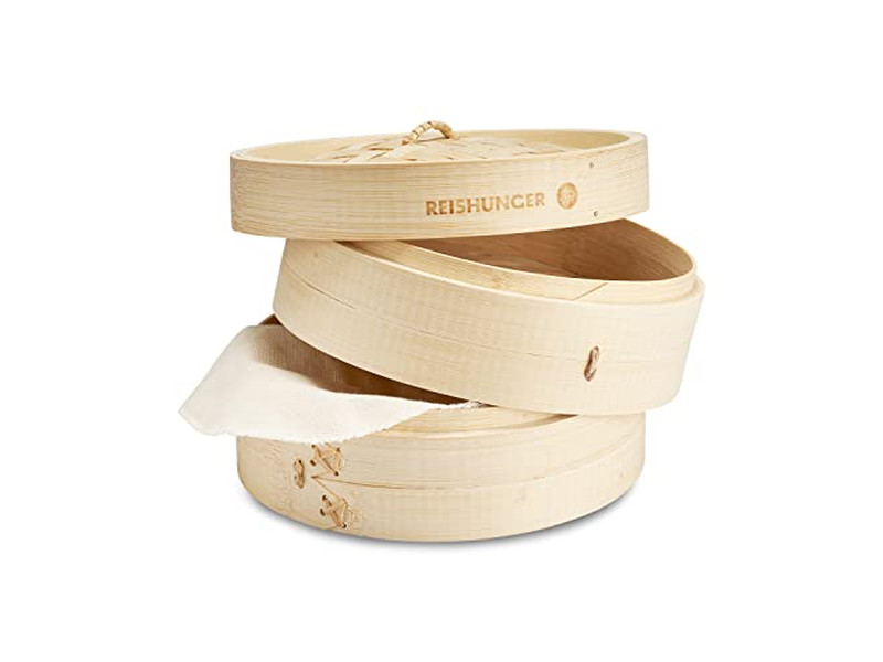 Cesta de Vapor de Bambu para Dim Sum