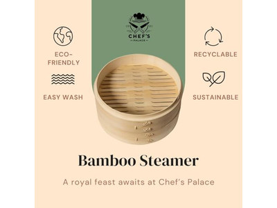 Cesta de Vapor Natural de Bambu de 2 Camadas