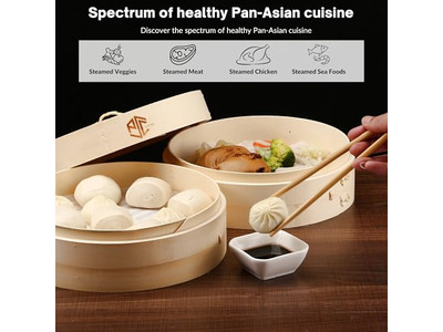 Vaporizadores de Alumínio para Cozinhar Cesta de Vapor de Bambu