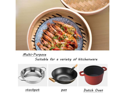 Cesta de Vapor de Bambu para Momo e Tortilla 8