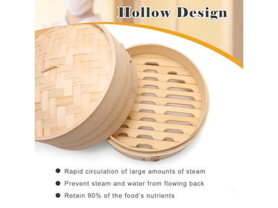 Panela de Pão a Vapor por Máquina Cesta de Vapor de Bambu
