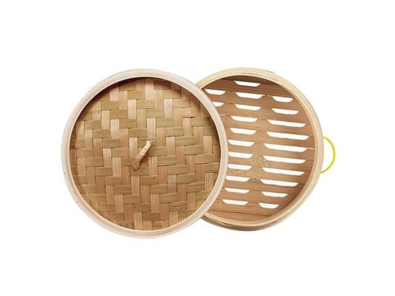 Conjunto de Panela para Salsichas Cesta de Vapor de Bambu