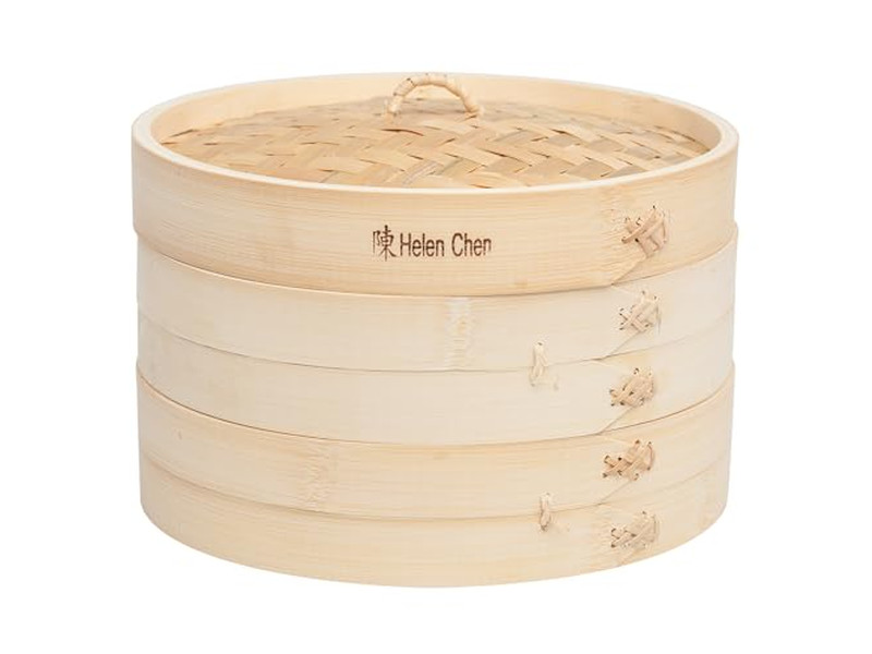 Cesta de Vapor de Bambu para Pães e Arroz