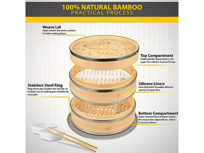 Recipiente a Vapor de Bambu