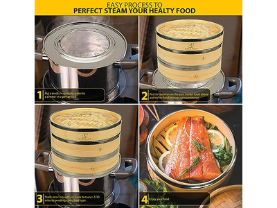 Recipiente a Vapor de Bambu