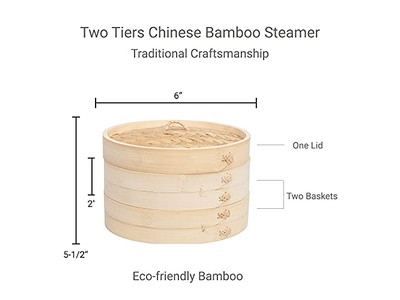 Utensílios de Panela a Vapor para Alimentos Cesta de Vapor de Bambu