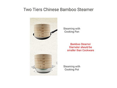 Utensílios de Panela a Vapor para Alimentos Cesta de Vapor de Bambu