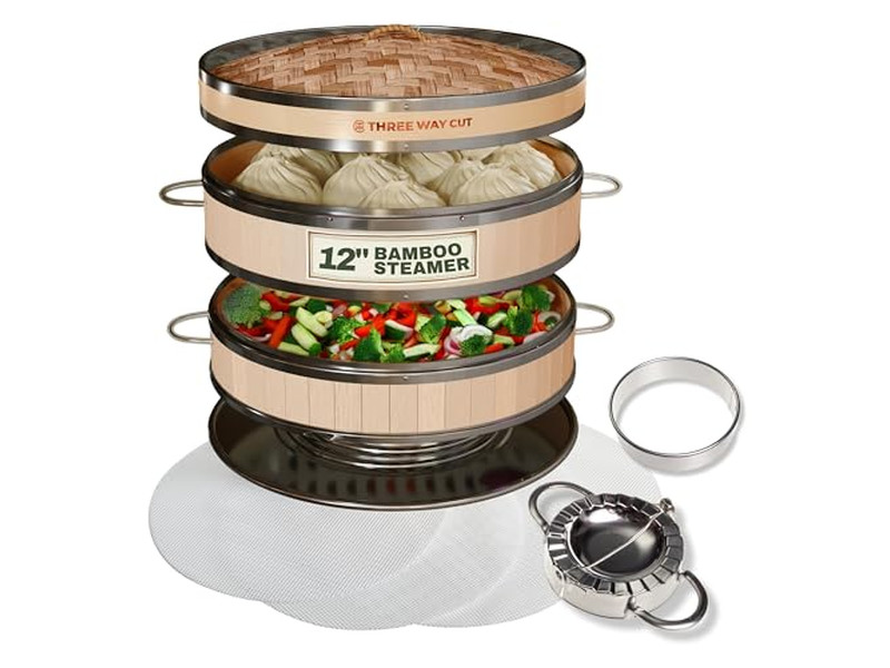 Cestas de Vapor para Fogão Cesta de Vapor de Bambu