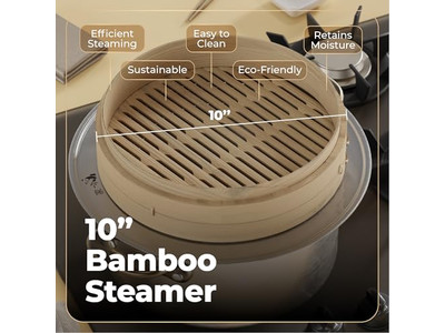 Cesta de Vapor de Bambu para Cozinha Profissional